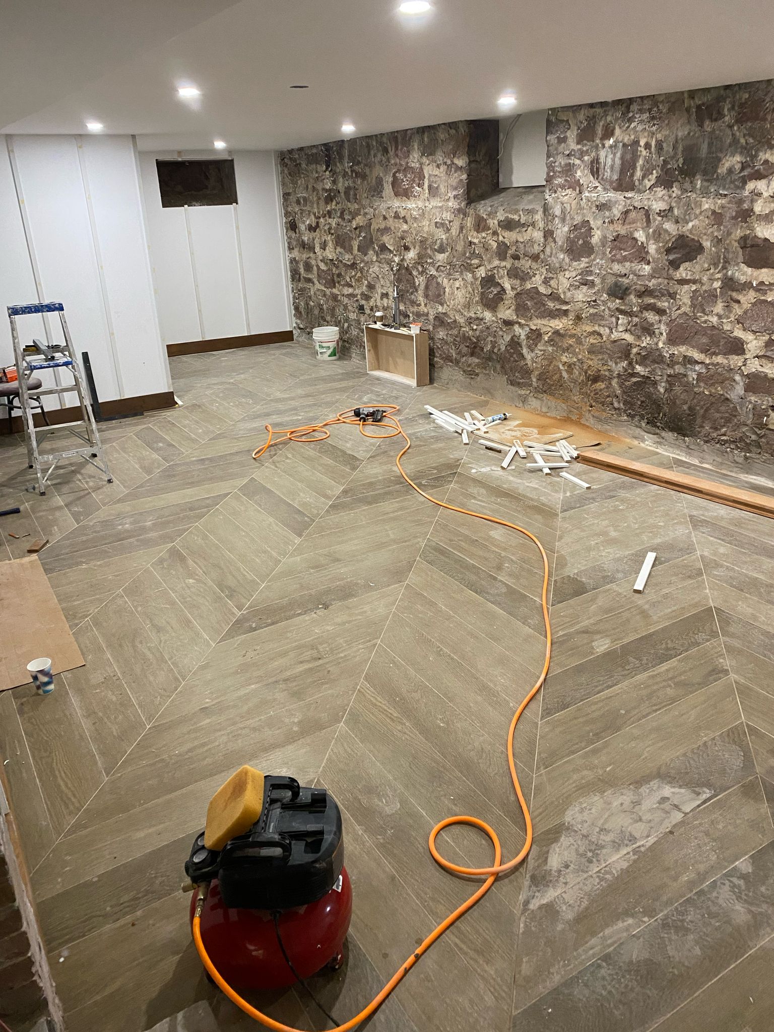 Finished basement renovation
